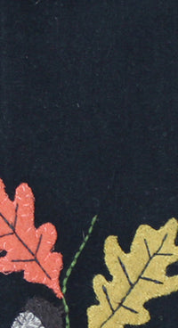 Thumbnail for Leaves & Acorns Black towel ET022010
