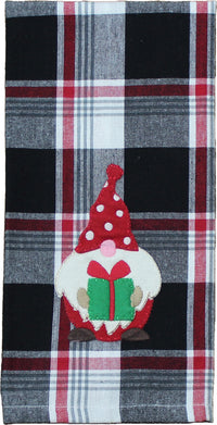 Thumbnail for Winter Plaid Black, Red, Cream towel  - Interiors by Elizabeth
