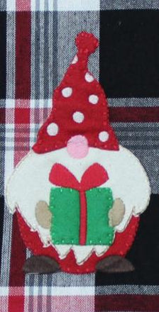 Winter Plaid Black, Red, Cream towel  - Interiors by Elizabeth