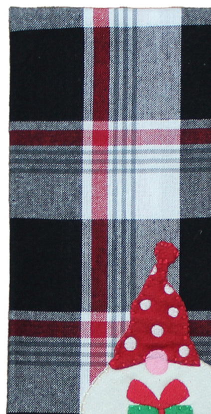 Winter Plaid Black, Red, Cream towel ET042019