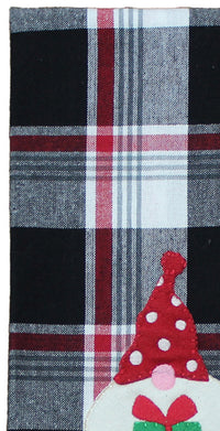 Thumbnail for Winter Plaid Black, Red, Cream towel