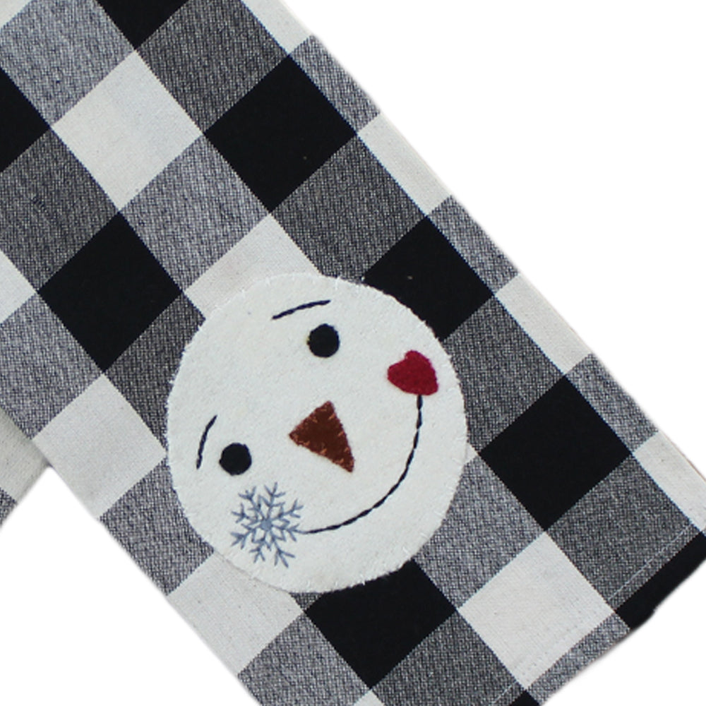 2 in 1 Buffalo Check Sunflower, Snowman Face  Towel Set of two ET220018