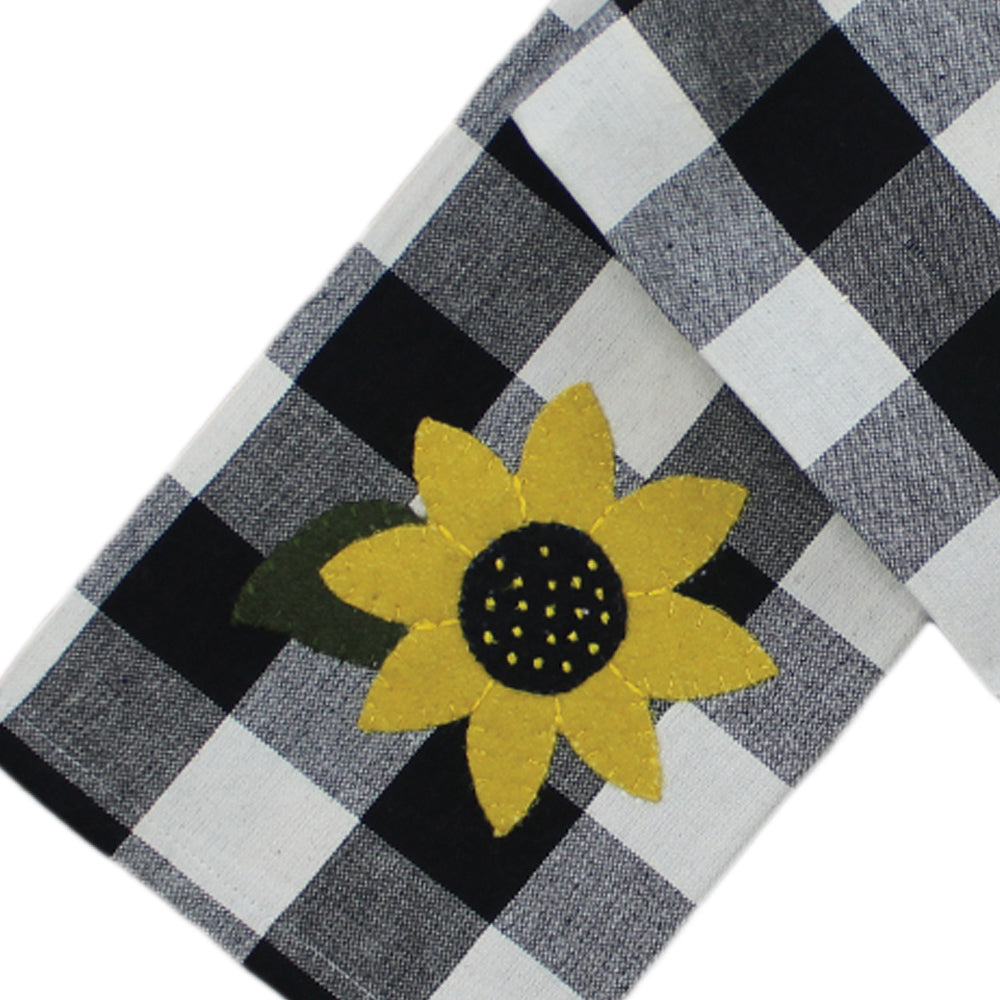 2 in 1 Buffalo Check Sunflower, Snowman Face  Towel Set of two ET220018