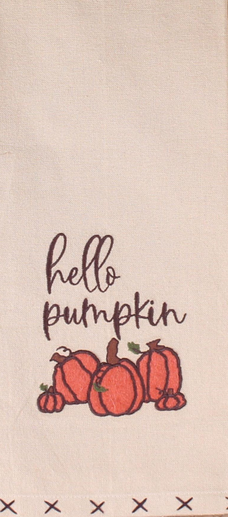 F hello pumpkin Towel - Interiors by Elizabeth
