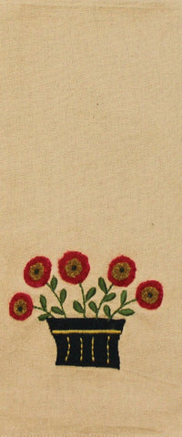 Thumbnail for Folk Flower Basket Towel - Interiors by Elizabeth