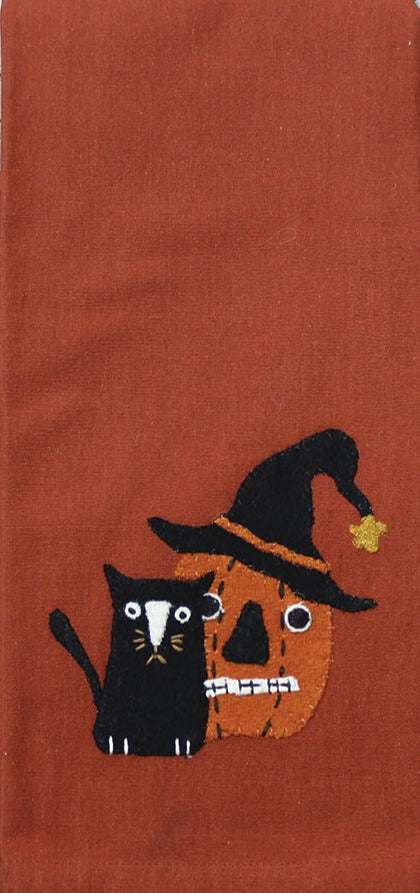 Cat, Pumpkin..Oh My Towel Towel - Interiors by Elizabeth