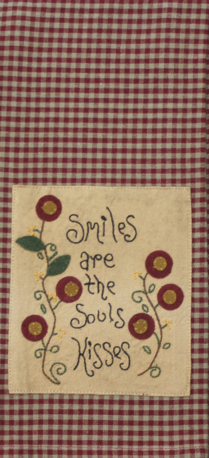 Smiles are the Souls Kisses Towel Towel - Interiors by Elizabeth