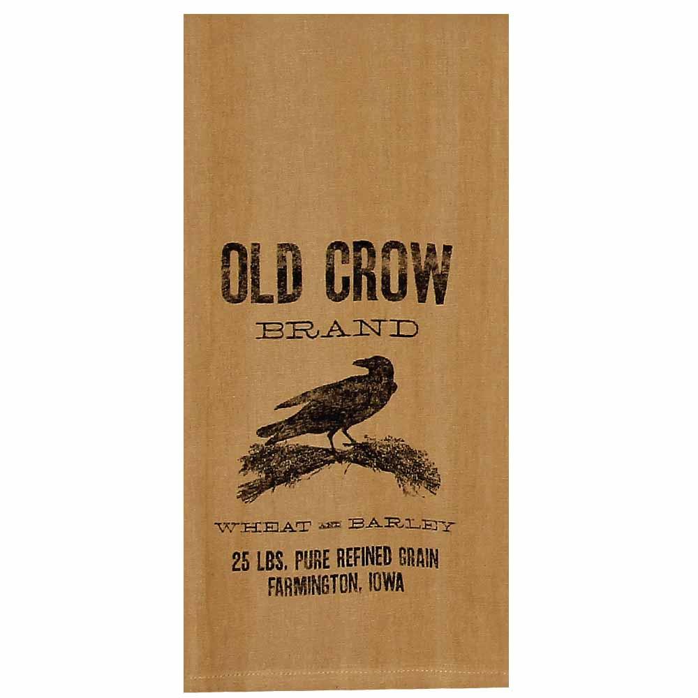 Tea Dyed Old Crow Towel - Set of Two - Interiors by Elizabeth