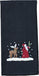 Christmas Friends Black towel  - Interiors by Elizabeth