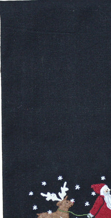 Christmas Friends Black towel  Set of 2 ETGD0367