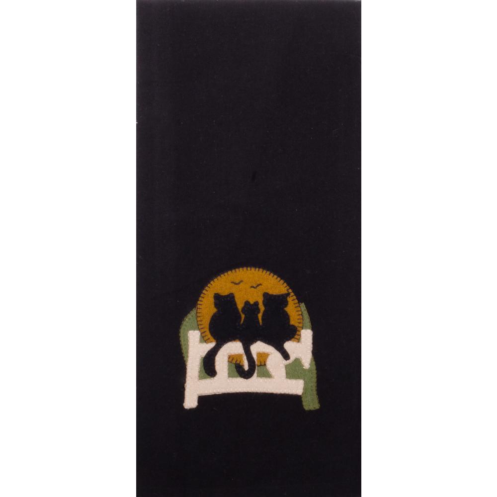 Cats on a Fence Towel Black - Set of Two - Interiors by Elizabeth