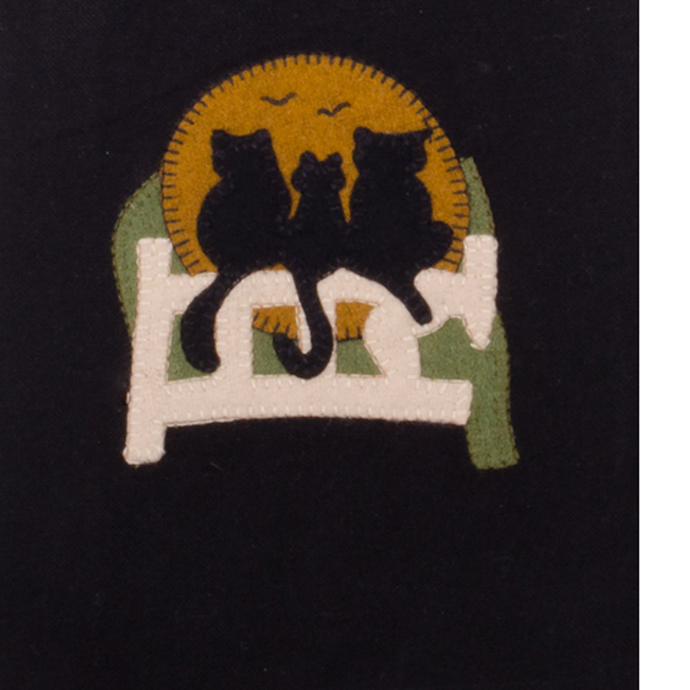 Cats On A Fence Towel Black Set Of Two ETGP0001
