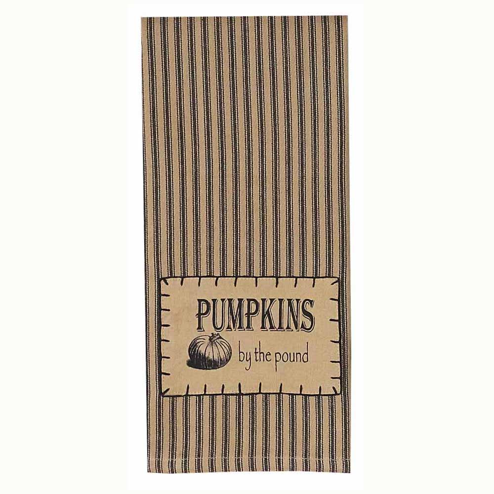 Pumpkins By The Pound - Tea Dyed Towel - Set of Two - Interiors by Elizabeth