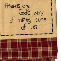 Thumbnail for Barn Red Nutmeg Friends Are God'S Way Towel Set Of Two - Interiors by Elizabeth
