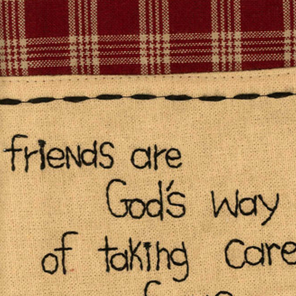 Barn Red Nutmeg Friends Are God'S Way Towel Set Of Two - Interiors by Elizabeth