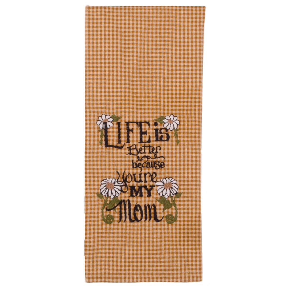 Nutmeg-Mustard Life is Better Towel - Set of Two - Interiors by Elizabeth