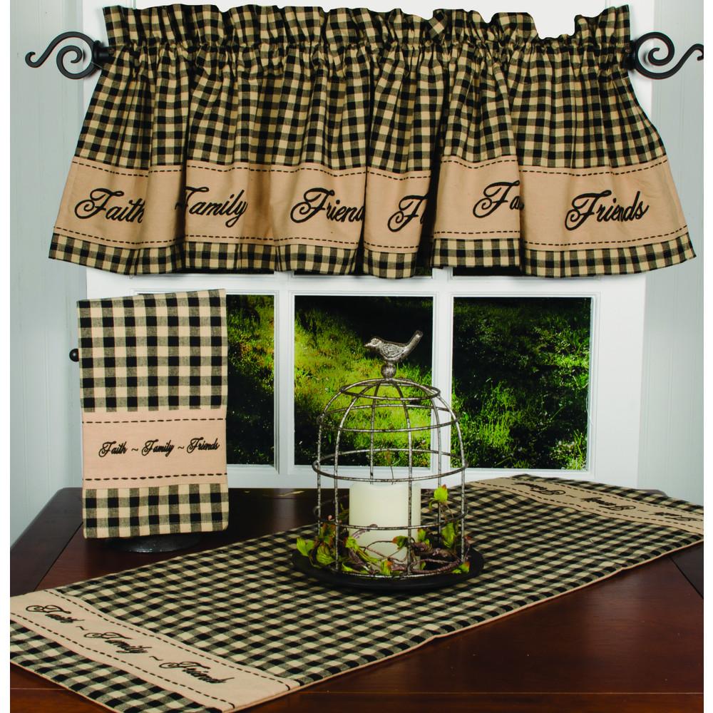 Black-Nutmeg Faith-Family-Friends Towel - Set of Two - Interiors by Elizabeth