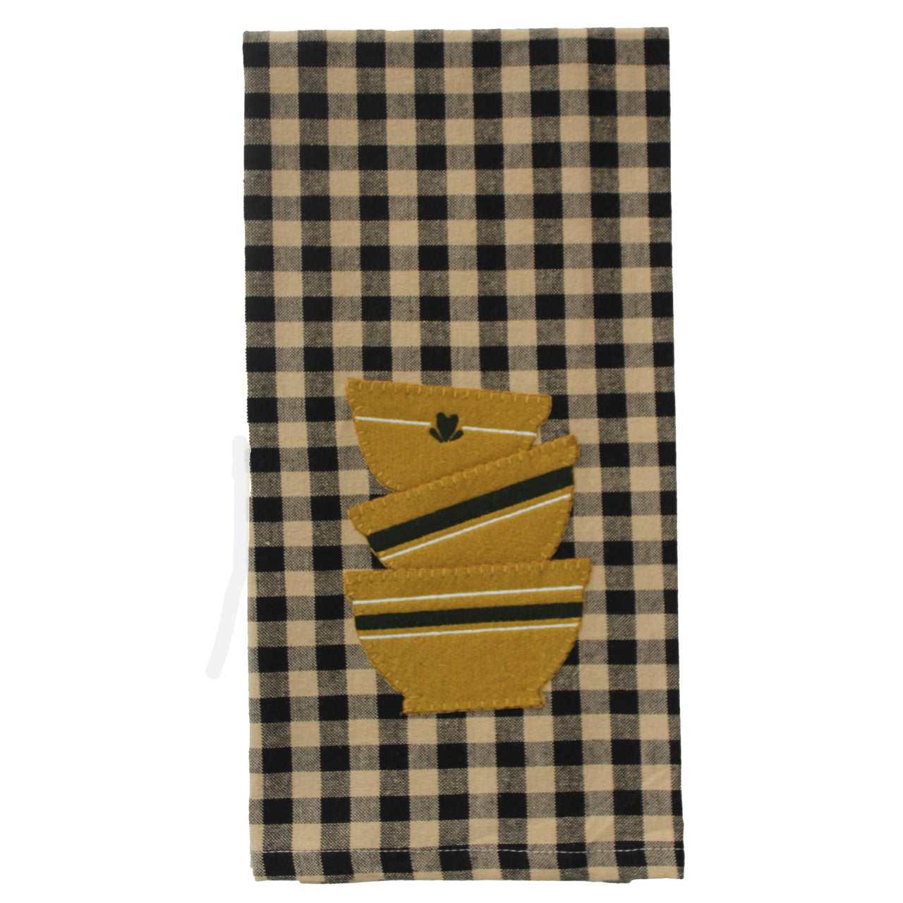 Stack of Yellowware Towel - Interiors by Elizabeth