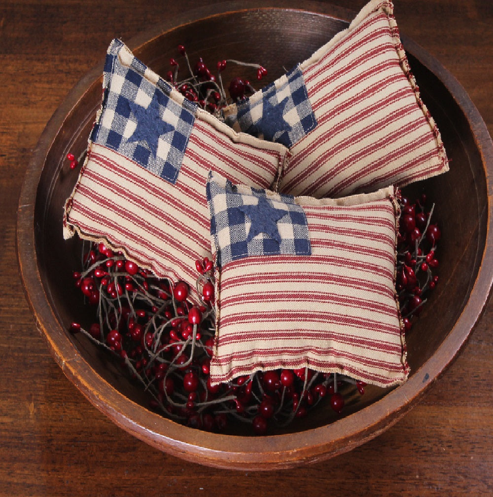 Flag Fill set of 3 Multi Home Accents  - Interiors by Elizabeth