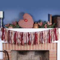 Thumbnail for Red Fabric Ties Garland Garland - Interiors by Elizabeth