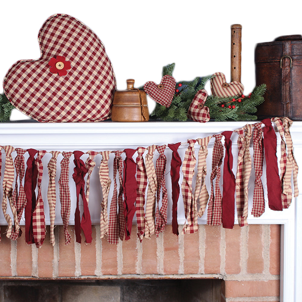 Red Fabric Ties Garland Garland
