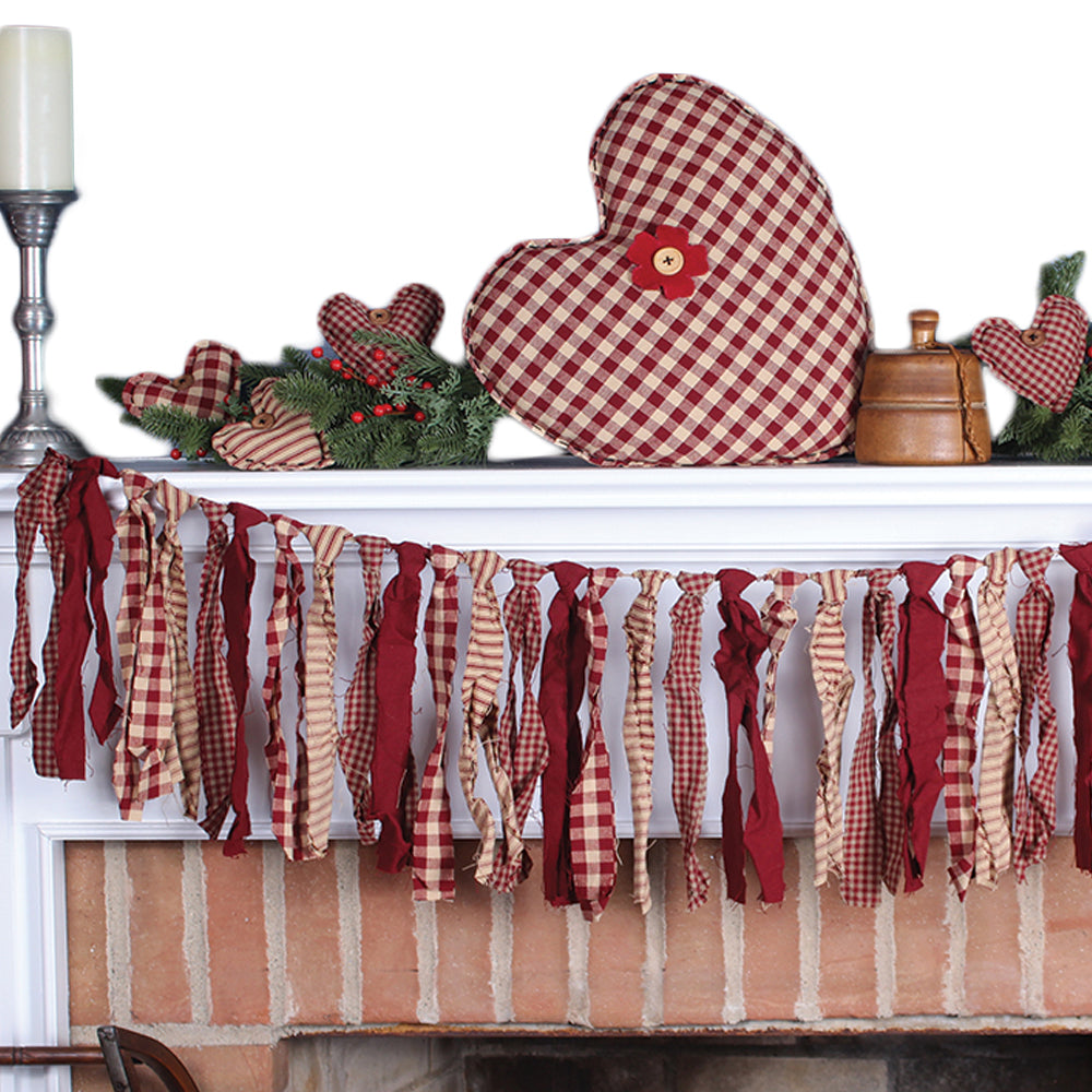 Red Fabric Ties Garland Garland