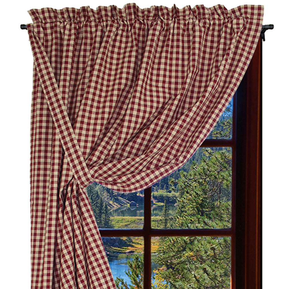 Heritage House Check  - Barn Red Panel