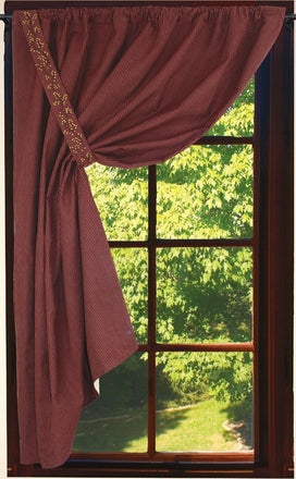 Primitive Ticking Wine Wine Panel  - Interiors by Elizabeth