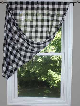 Heirloom  Buffalo Check Black Black Panel  - Interiors by Elizabeth