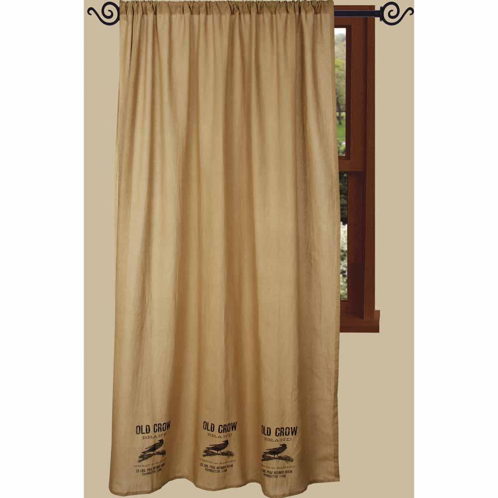 Tea Dyed Old Crow 63" Panel - Unlined - Interiors by Elizabeth