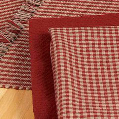 Barn Red Oat Newbury Gingham Towel Set Of Six - Interiors by Elizabeth
