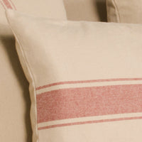 Thumbnail for Oat Barn Red Grain Sack Stripe Lumbar Pillow Cover