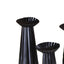 Pillar Set of 3 conical shape 6 In,8 In, 10 In - black  MTRE0004