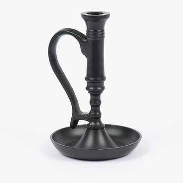 Black Williamsburg Candle Holder Metal - Interiors by Elizabeth