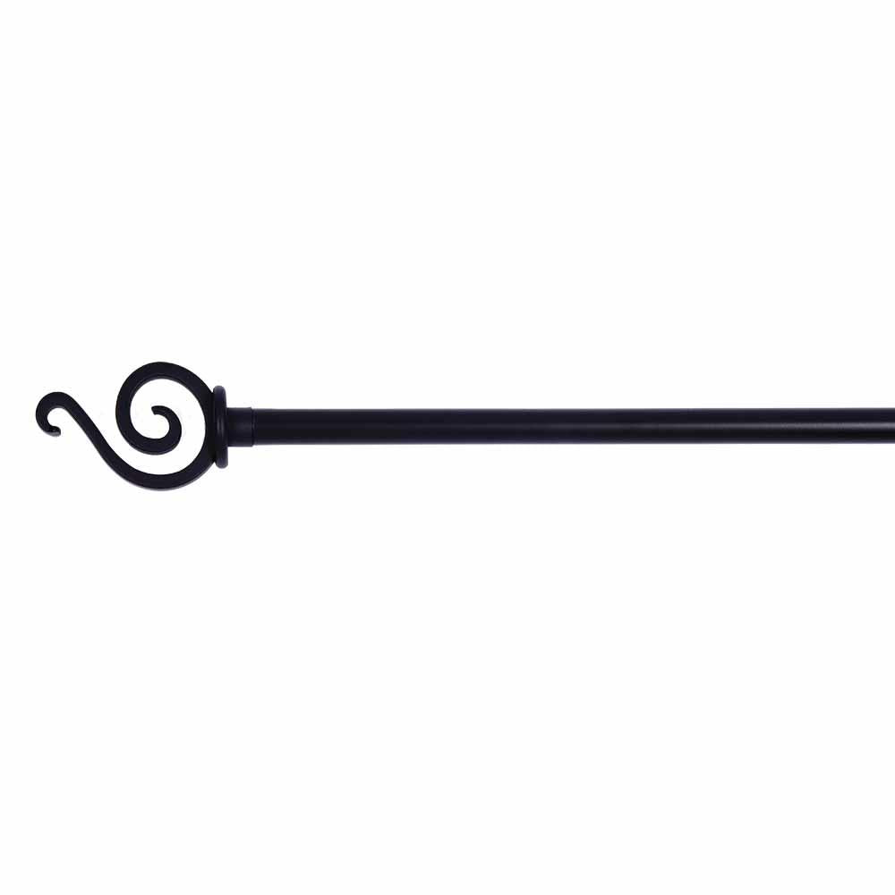 Black Scroll Curtain Rod Small Metal - Interiors by Elizabeth