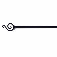 Thumbnail for Black Scroll Curtain Rod Small Metal - Interiors by Elizabeth