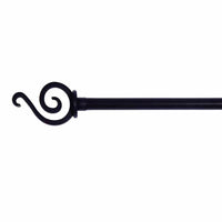 Thumbnail for Black Scroll Curtain Rod Small Metal - Interiors by Elizabeth