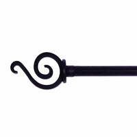Thumbnail for Black Scroll Curtain Rod Small Metal - Interiors by Elizabeth