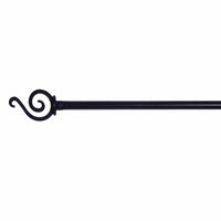 Thumbnail for Black Scroll Curtain Rod Large Metal - Interiors by Elizabeth