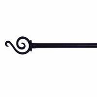 Thumbnail for Black Scroll Curtain Rod Large Metal - Interiors by Elizabeth