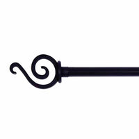 Thumbnail for Black Scroll Curtain Rod Large Metal - Interiors by Elizabeth