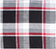 Winter Plaid Black, Red, Cream napkin  - Interiors by Elizabeth