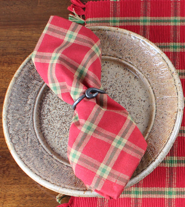 Yuletide Red  Napkin  - Interiors by Elizabeth