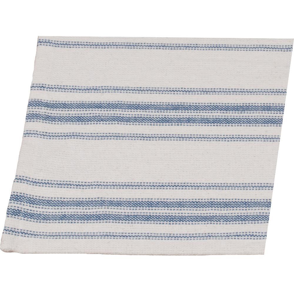 Colonial Blue-Cream Grain Sack Stripe Napkin - Set of Six - Interiors by Elizabeth