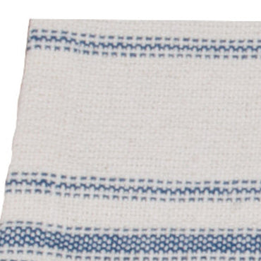 Colonial Blue Cream Grain Sack Stripe Napkin Set Of Six NK165014