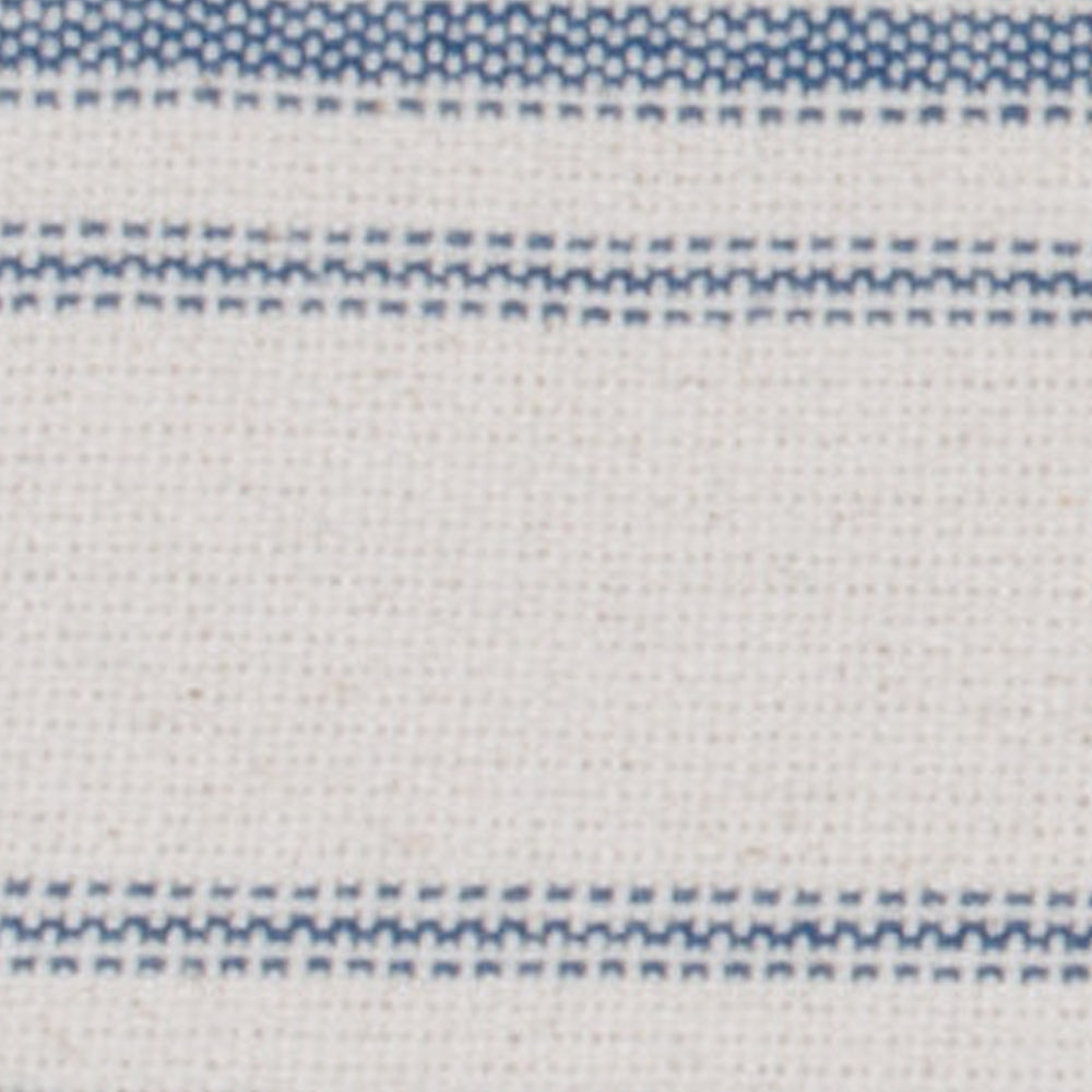 Colonial Blue Cream Grain Sack Stripe Napkin Set Of Six NK165014