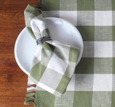 Buffalo Check Sage Sage Napkin  - Interiors by Elizabeth