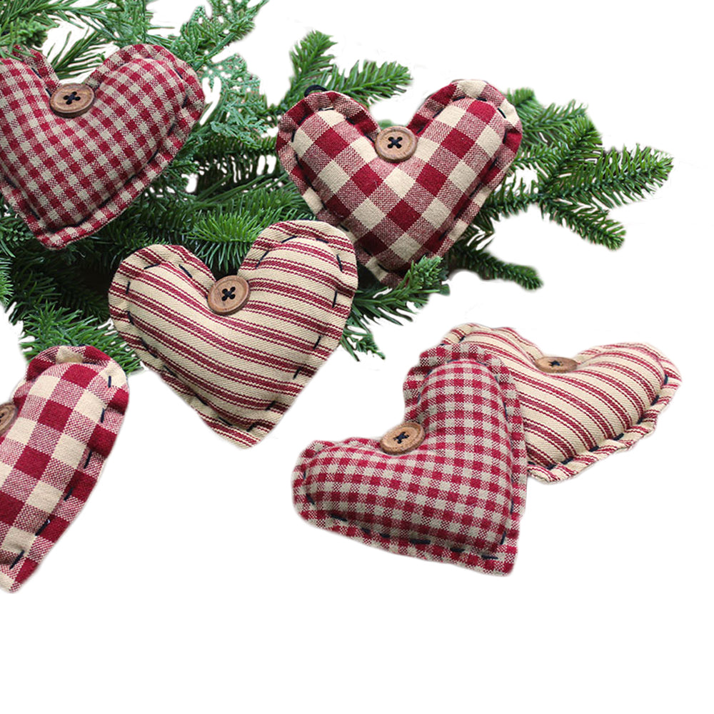 Heart Ornaments - set of 6