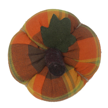 F Autumn Plaid Pumpkin  4 Inx3 In - Interiors by Elizabeth