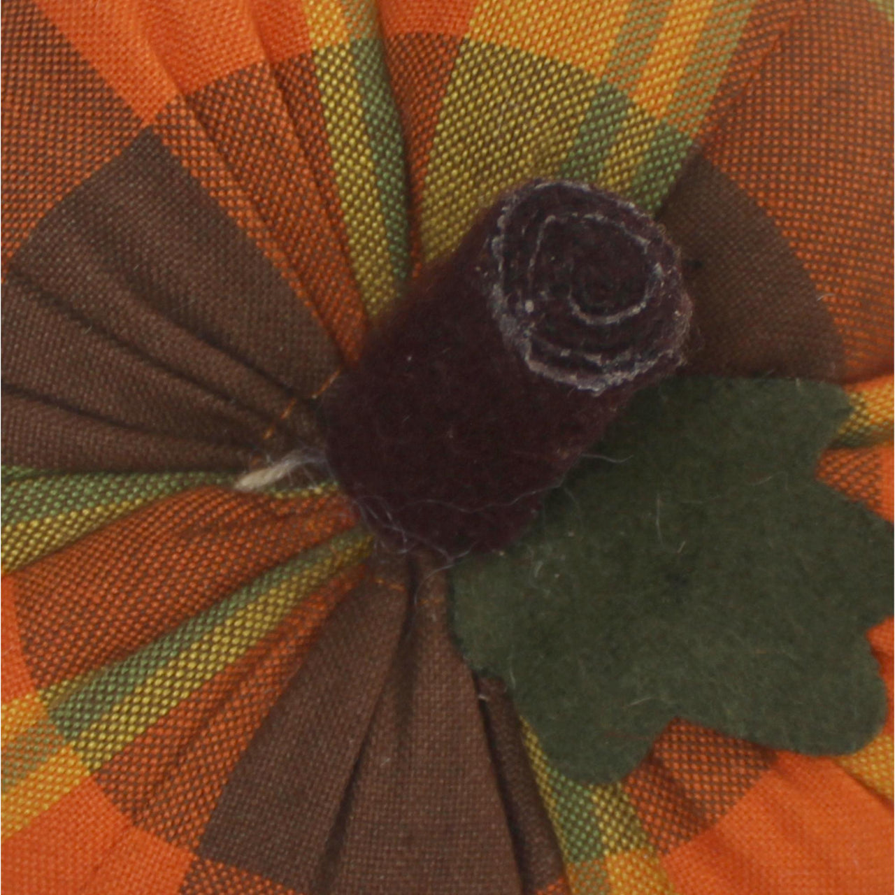 F Autumn Plaid Pumpkin 6 Inx4 In ON336022